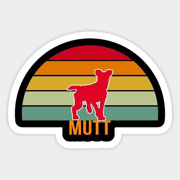 Mutt Vintage Silhouette Sticker by khoula252018